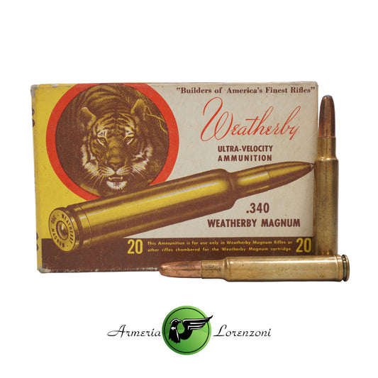 WEATHERBY .340 MAGNUM 250 GRAIN 20 CARTRIDGES
