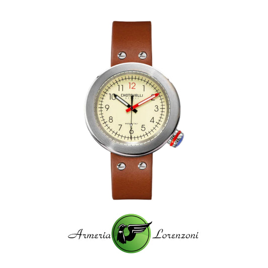 CHOTOVELLI OROLOGIO 8000 GAUGE CON SECONDO CINTURINO NERO