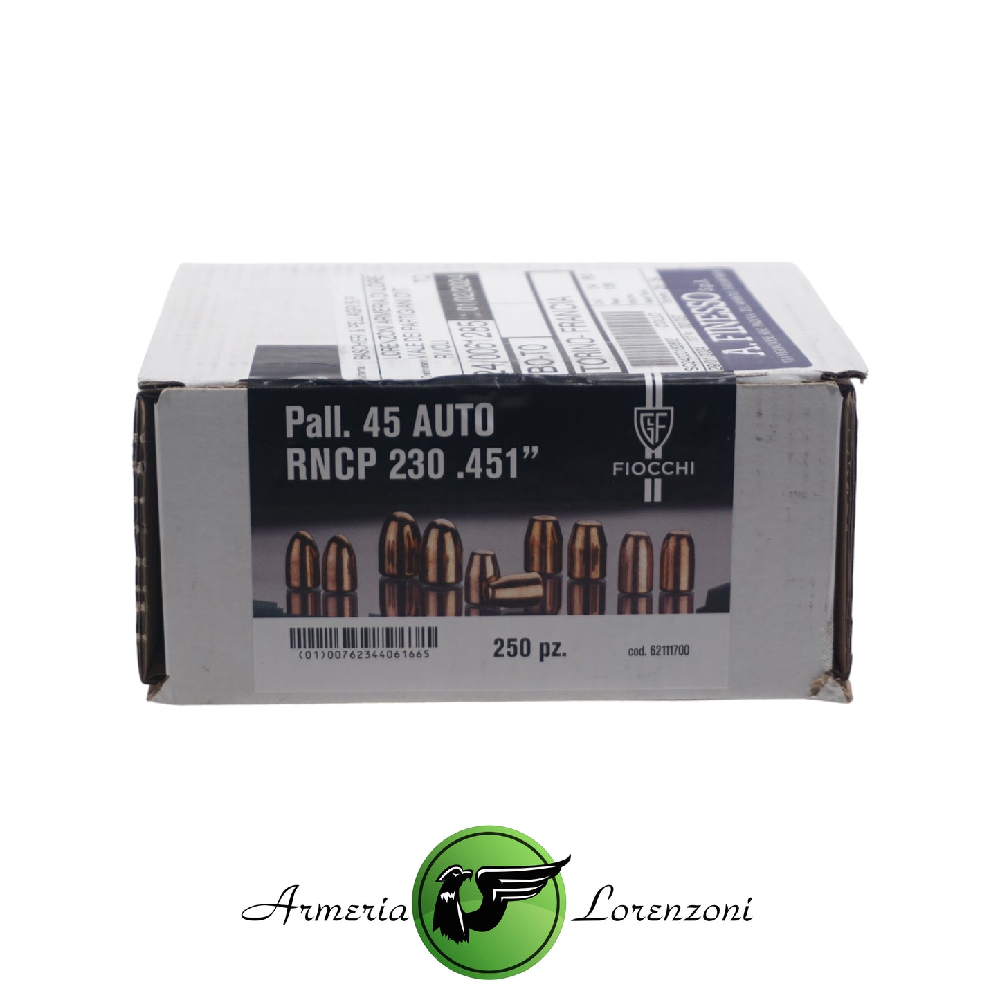 FIOCCHI PALLE 45 AUTO RNCP 230 .451" 250PZ