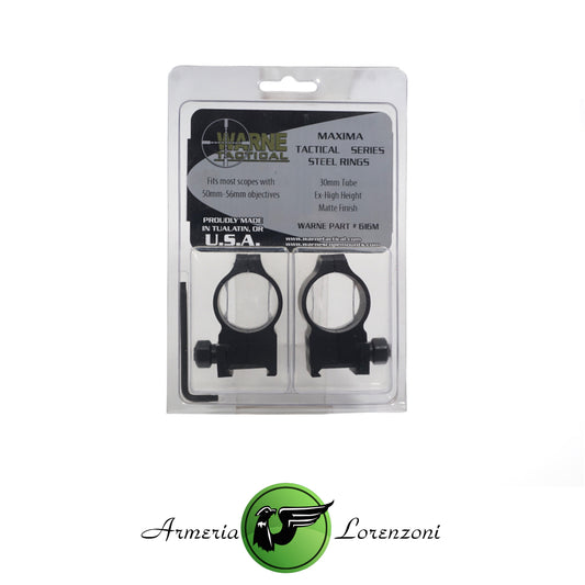 WARNE MAXIMA TACTCAL SERIES STEEL RINGS 30mm TUBE EXTRA HIGH HEIGHT