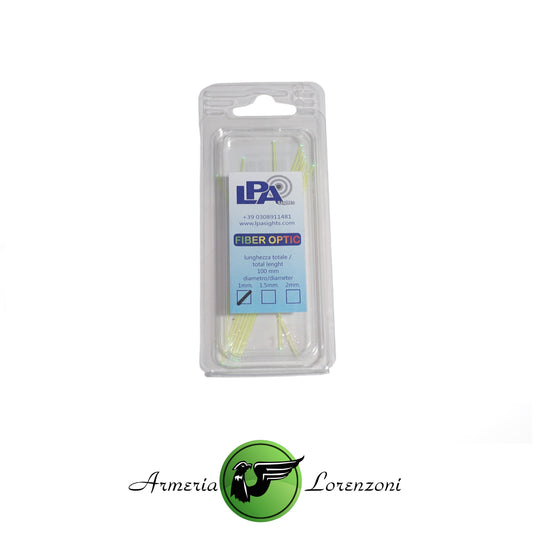 LPA FIBRE OTTICHE GIALLO FLUO 10CM LUNGHEZZA 1mm DIAMETRO