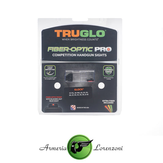 TRUGLO FIBER OPTIC PRO PER GLOCK 17/17L, 19/19X, 22, 23, 24, 26, 27, 33, 34, 35, 39, & 45