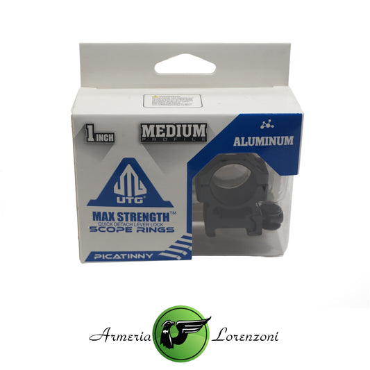 UTG ANELLI 1" IN ALLUMINIO MEDIO PICATINNY