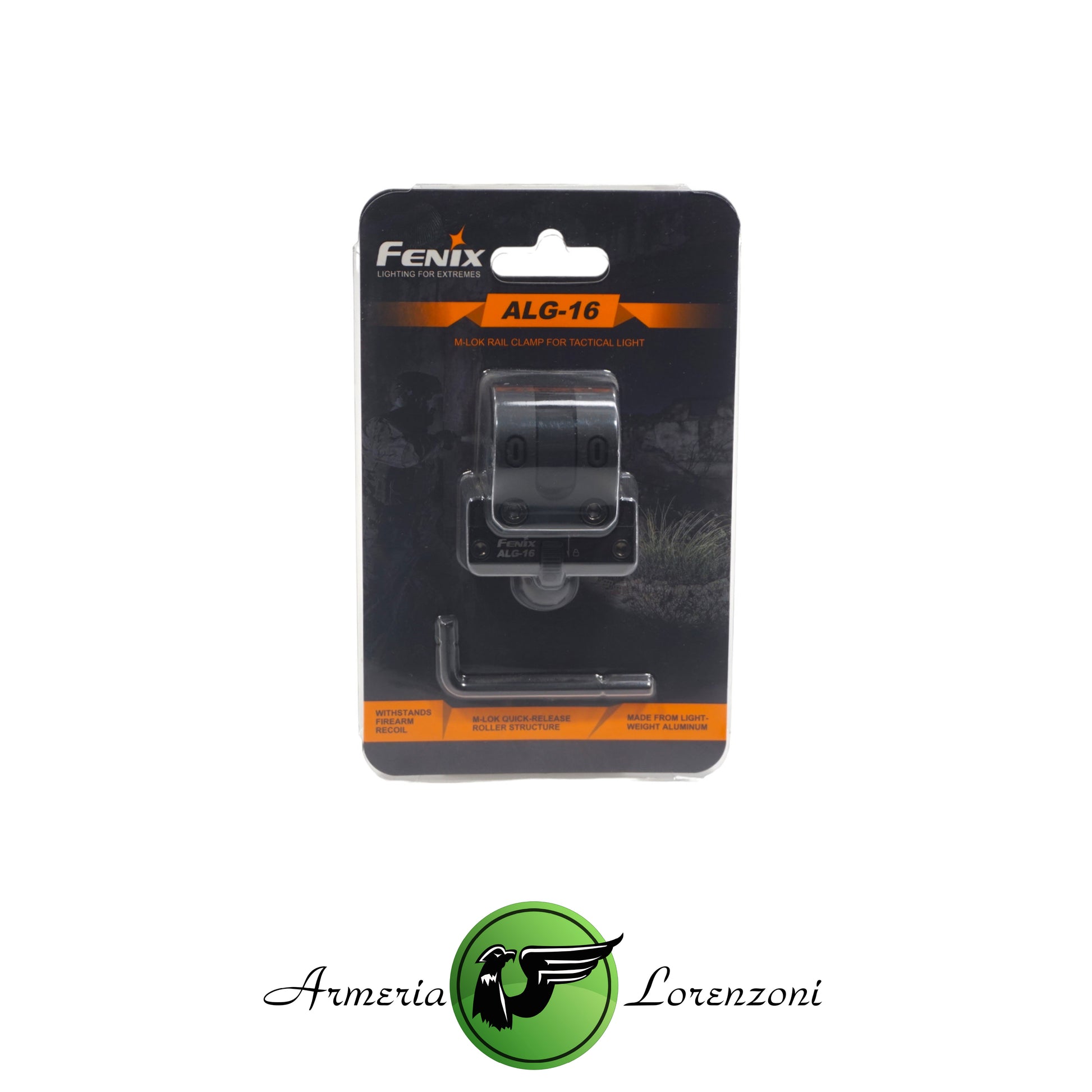 FENIX ALG-16 ADATTATORE PER TORCIA M-LOK RAIL CLAMP FOR TACTICAL LIGHT