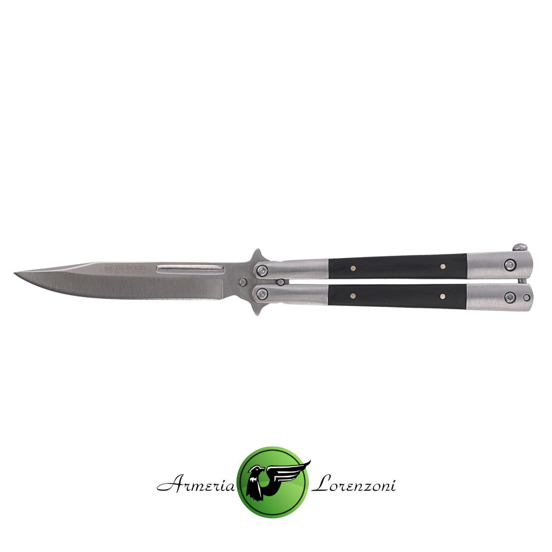 BOKER MAGNUM COLTELLO A FARFALLA BALI SONG WOOD 06EX400