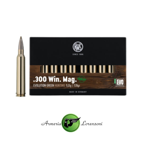 RWS 300 WIN. MAG. EVOLUTION GREEN 139 GR