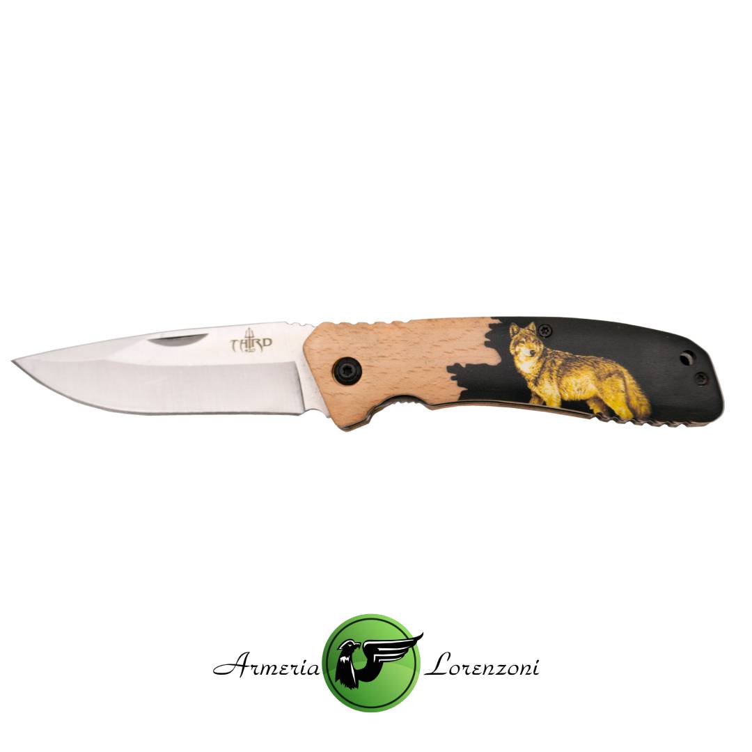 THIRD COLTELLO CHIUDIBILE CON LAMA IN ACCIAIO WOLF DESIGN TH-N65L