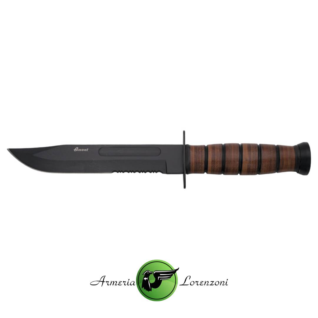 THIRD COLTELLO TATTICO IN PELLE CON LAMA IN ACCIAIO TH-11593