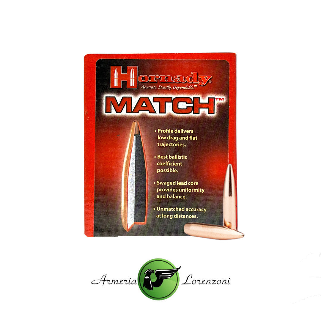 HORNADY PALLE MATCH 8MM .323" 196 GR BTHP 100PZ #3237