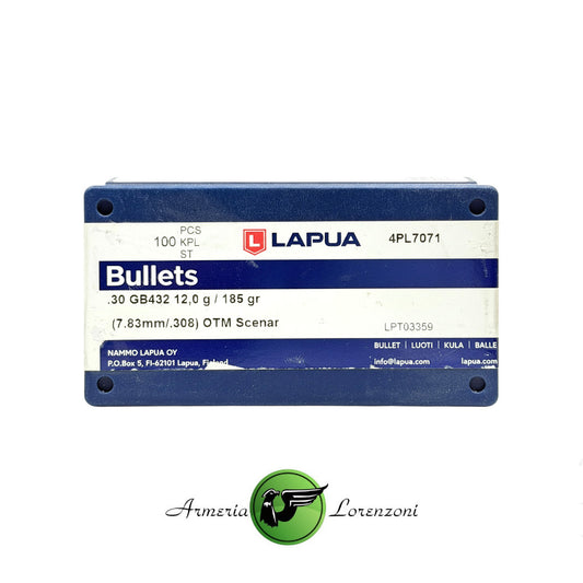 LAPUA PALLE .30 GB432 12,0 G/ 185 GR (7.83MM/.308) OTM SCENAR #4PL7071