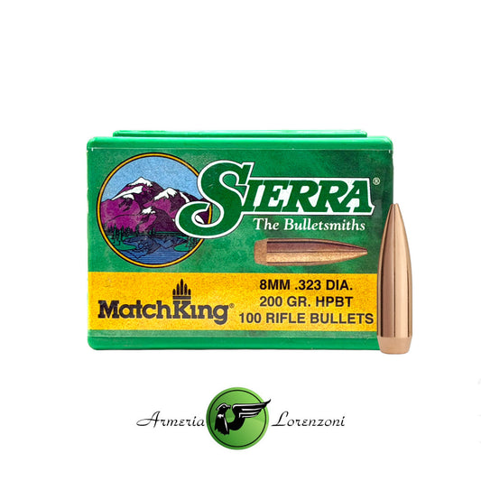 SIERRA PALLE MATCHKING 8MM .323 DIA 200 GR. HPBT 100PZ #2415