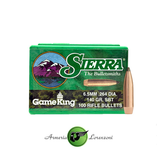 SIERRA PALLE GAMEKING 6.5MM .264 DIA. 140GR. SBT 100PZ #1730