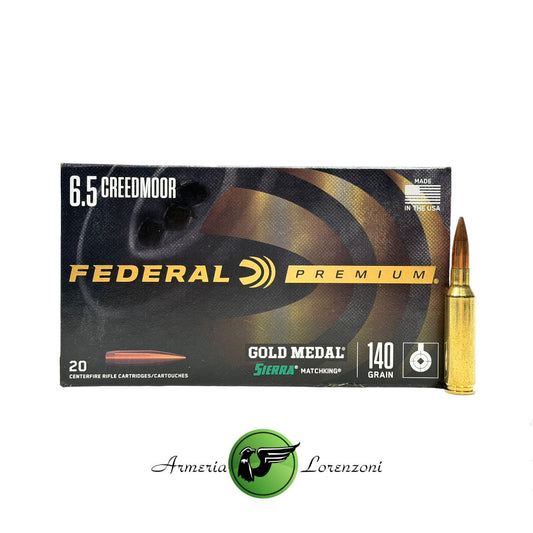FEDERAL PREMIUM GOLD MEDAL 6,5 CREEDMOOR 140 GRAIN 20 PZ #GM65CRD1
